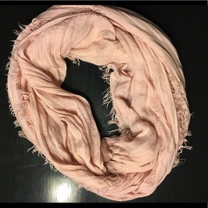 Maurices beautiful light pink infinity scarf.